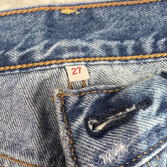 👖|•LEVI'S•| Leather Patch Rad Cool Skinny Straight Wedgie Jeans Size 27👖 - Picture 7 of 10